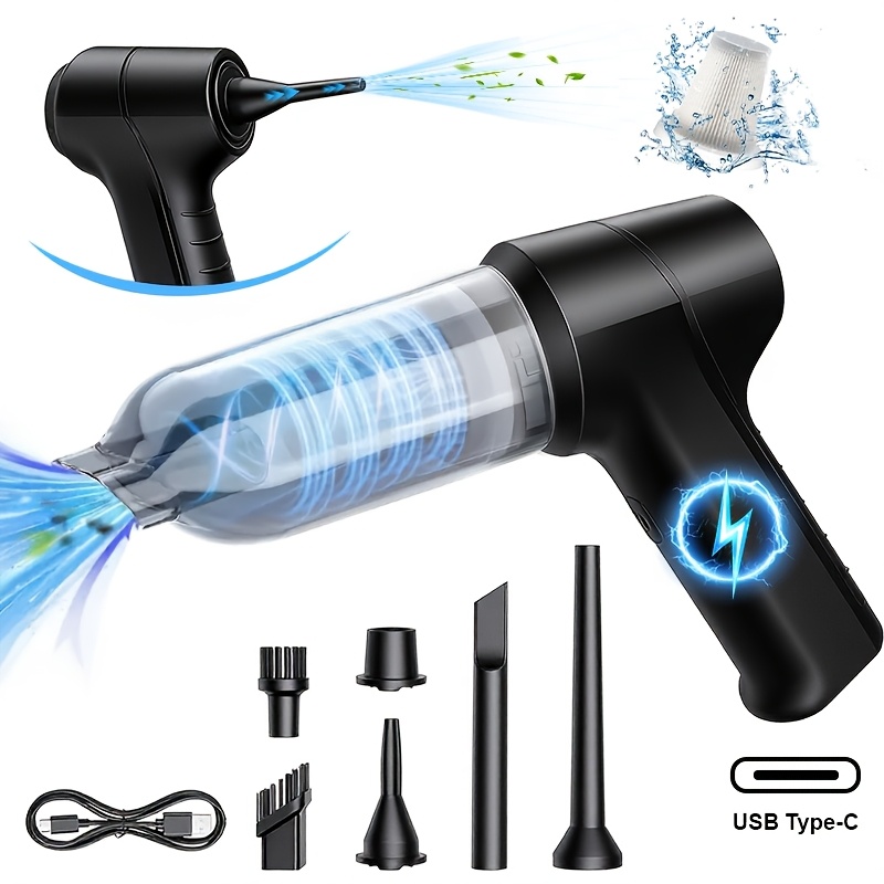 TEMU Portable Powerful Vacuum Cleaner, Car And Home Dual Use - Super Strong Suction And Blower, Mini Car Vacuum, Powerful Vacuum, Portable Vacuum,
