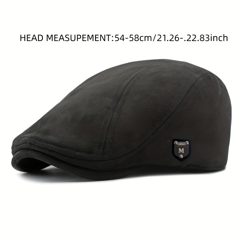 TEMU Casquette simple unie pour homme Béaret Style pour /automne Casquette bec de canard Casquette vintage