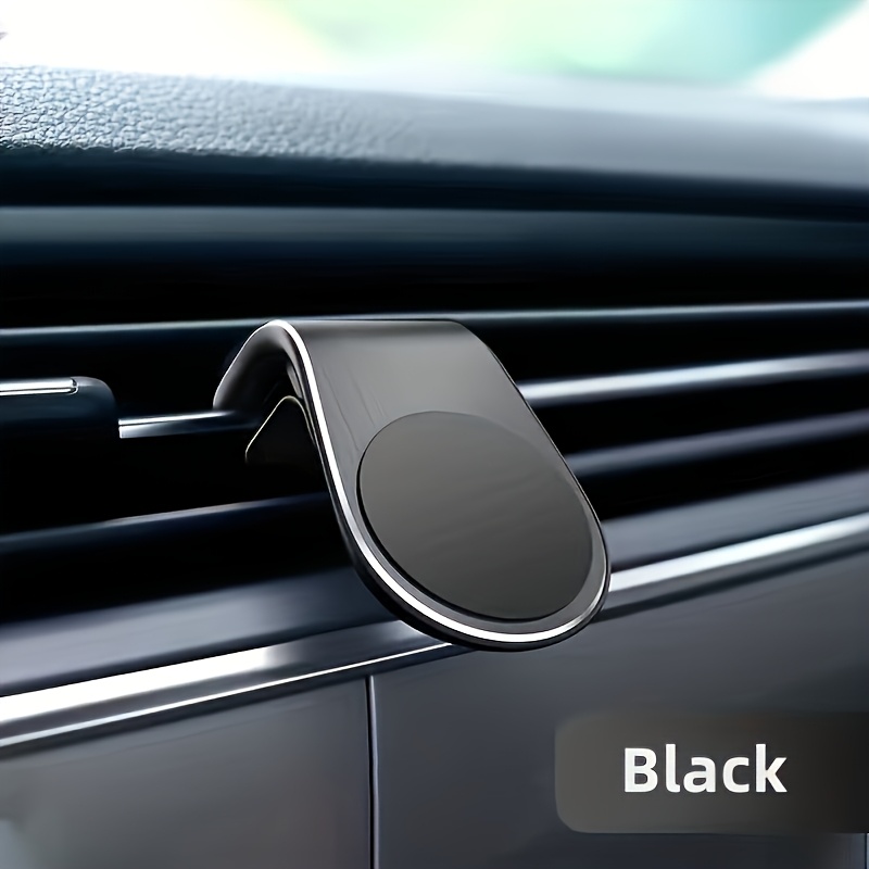 1pc Alloy Magnetic L-shaped Phone Holder, Suitable For Car Gps Navigation, Air Vent Phone Mount, Compatible With Most Smartphones, Car Phone Holder, Ideal Gift For Halloween And Christmas