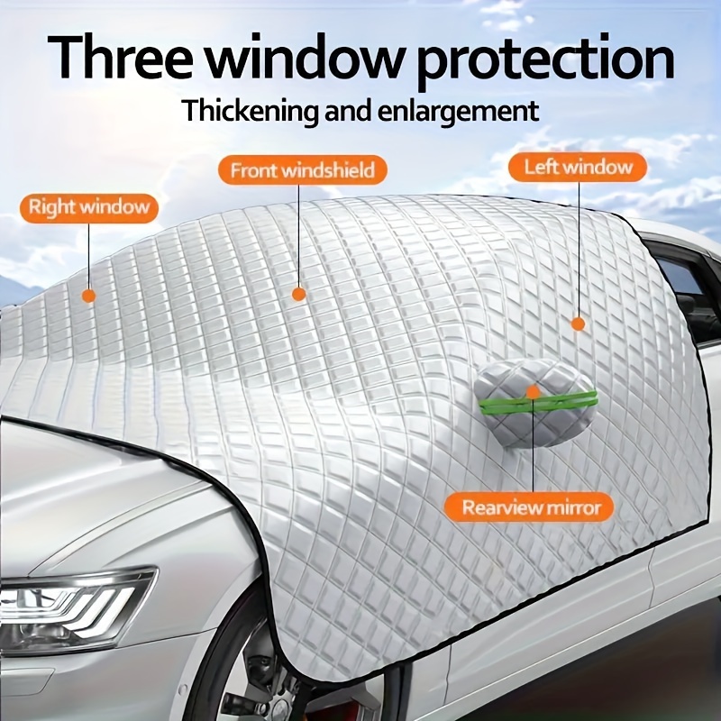 

Car Windshield 4 Snow, Ice, Uv, Frost Wiper And Mirror Protector, Car Windshield Sunshade For Compact Suv