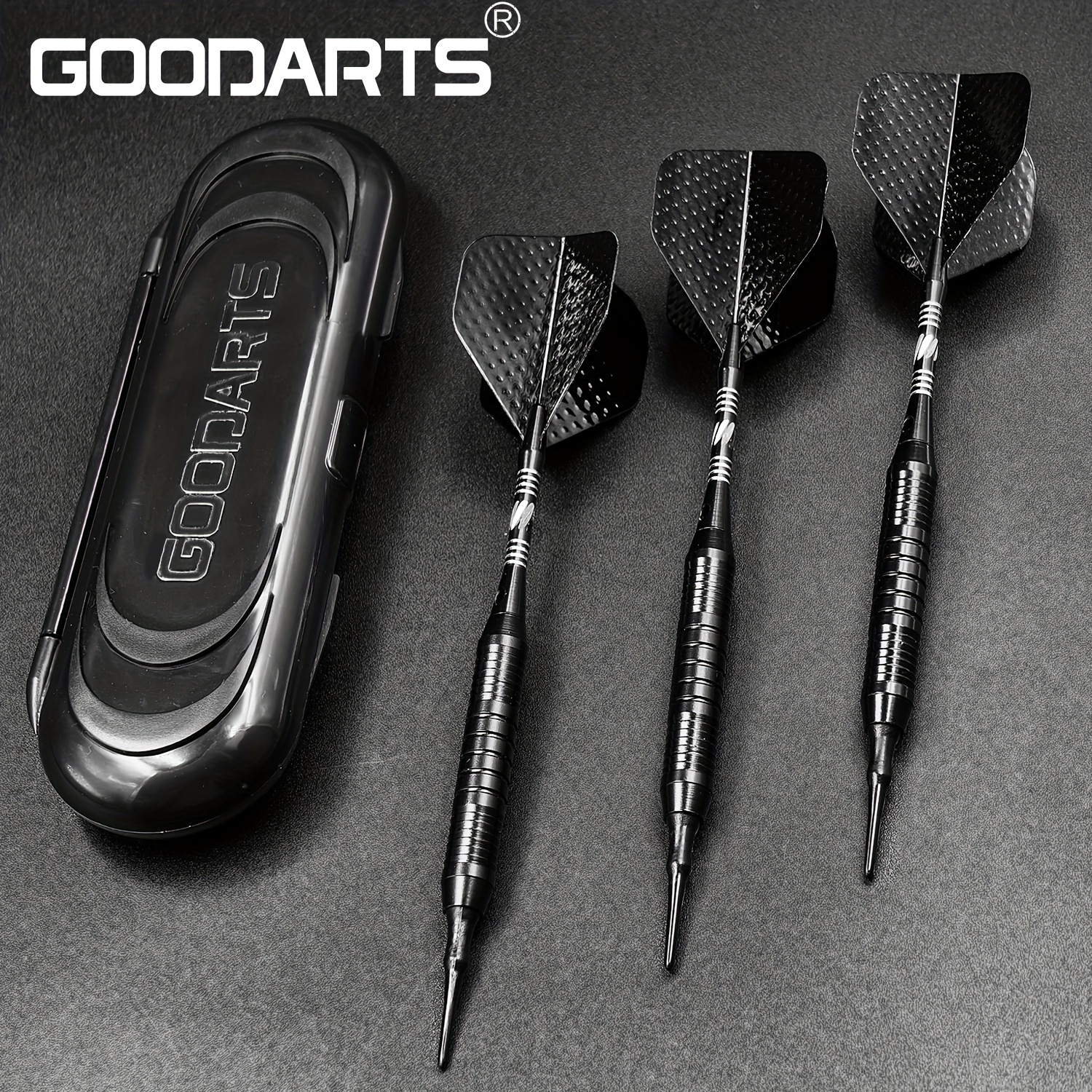 

Goodarts 18g Dart Set - Universal Applicable, 14 & Up, Iron & Aluminum Alloy , Pet Flights, , Includes 3 Machined Darts, 3 Plastic Shafts, 3 , 8 Protectors, Of 3