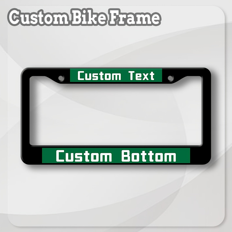 TEMU [customization] 1pc Aluminum Custom 1pc Aluminum Car License Plate Frame 12.36in X 6.42in Personalized Text Durable Frame Pre-drilled Design Car
