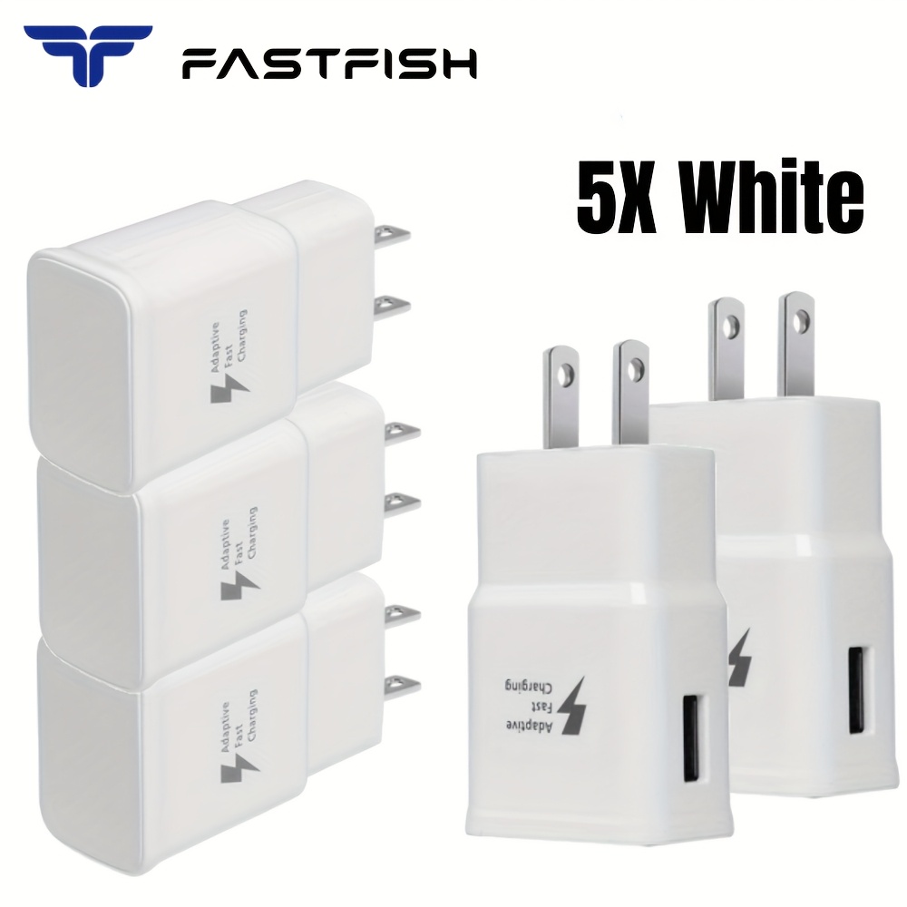 

Fastfish 5pcs Lot Adaptive Fast Usb Wall Charger Power Adapter