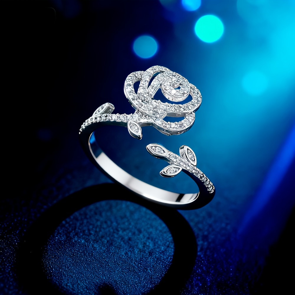 Women's 4pcs Elegant Shiny Ring Set for Daily Wear