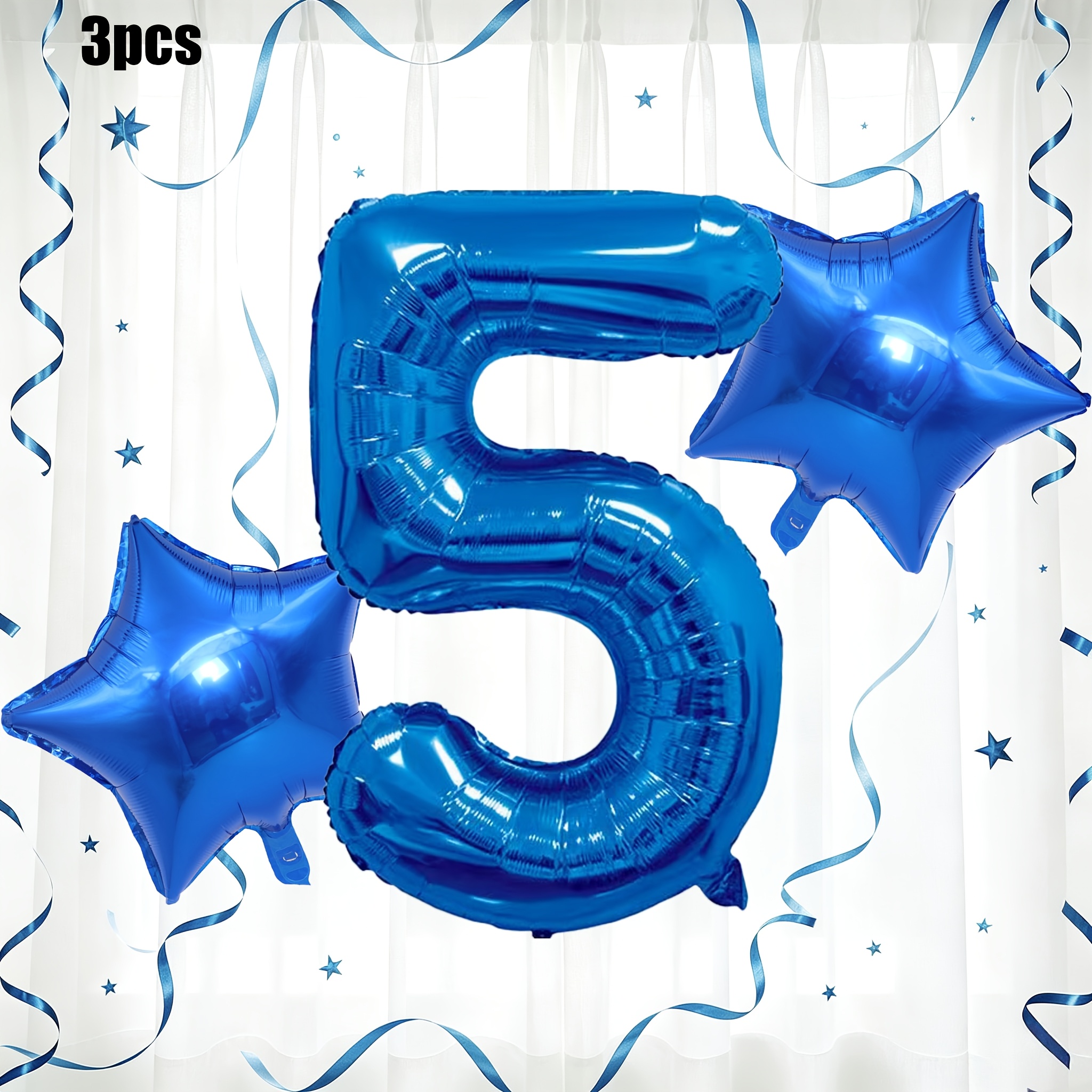 Image of 32-inch Sapphire Blue Number Combo Set, Perfect For Birthday Party Scene Decorations. Multiple Numbers Combined, 's Suitable For Age-specific Birthdays Or Anniversaries, For Halloween, Christmas