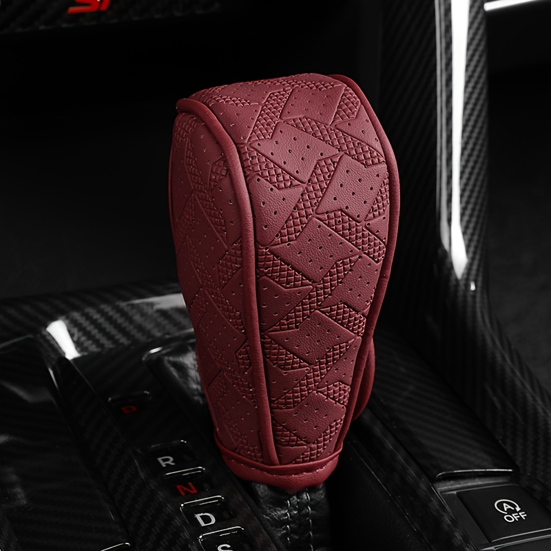 TEMU Housse de protection de de vitesse en cuir artificiel pour automobile, couverture de de vitesse de luxe pour voiture, accessoires d'intérieur de