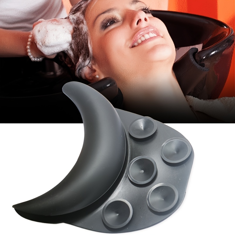 

Silicone Neck Pillow For Shampoo Bowl - With Non-slip Suction Cups - Comfortable Barber Shop Accessory For Normal Hair Type