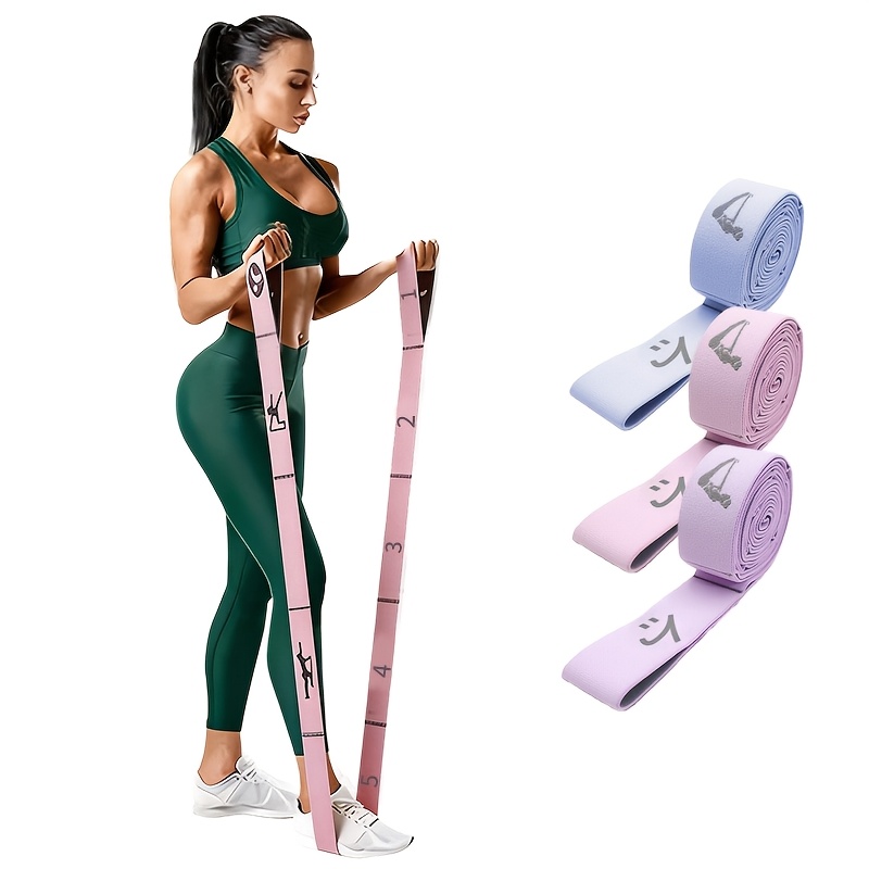 high   yoga fitness   band   stretcher elastic stretch waist band anti slip exercise band for fitness yoga stretching multi   nylon stretch band for pilates dance gymnastics training