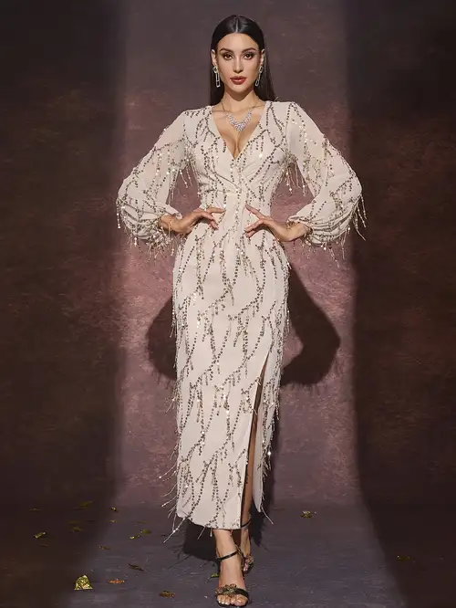elegant long evening dresses with sleeves sold on Temu United States elegant long evening dresses with sleeves sold on Temu United States