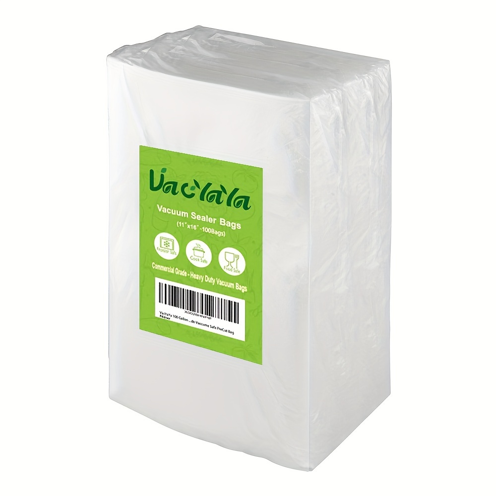 

Vacyaya 11"x16" 100 Pint Size Vacuum Cleaners Sealer Bag For Food Saver Storge, Seal A Meal Freezer Bags