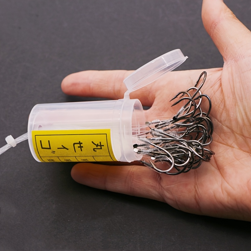 

Premium Hand-tied Fishing Hooks Set - , Sharp Hooks For Fish , Easy-to-use Bucket Packaging, Steel, Handmade, Different Models