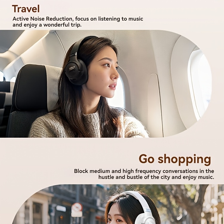 JBL TUNE 780NC Over-Ear Active Noise-Canceling Wireless Headphones, Wireless Headset Suitable for Mobile Phones, Computers, Laptops, Gaming, Both Wireless And Wired Options