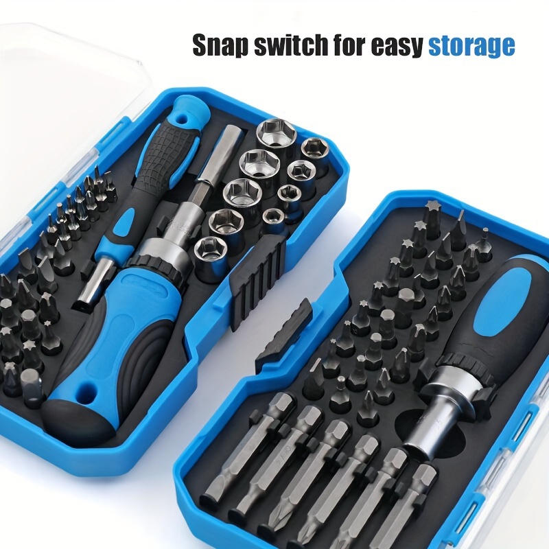 

44pcs/set Multifunctional Ratchet Screwdriver Bit Socket Set Household Portable Repair Tool