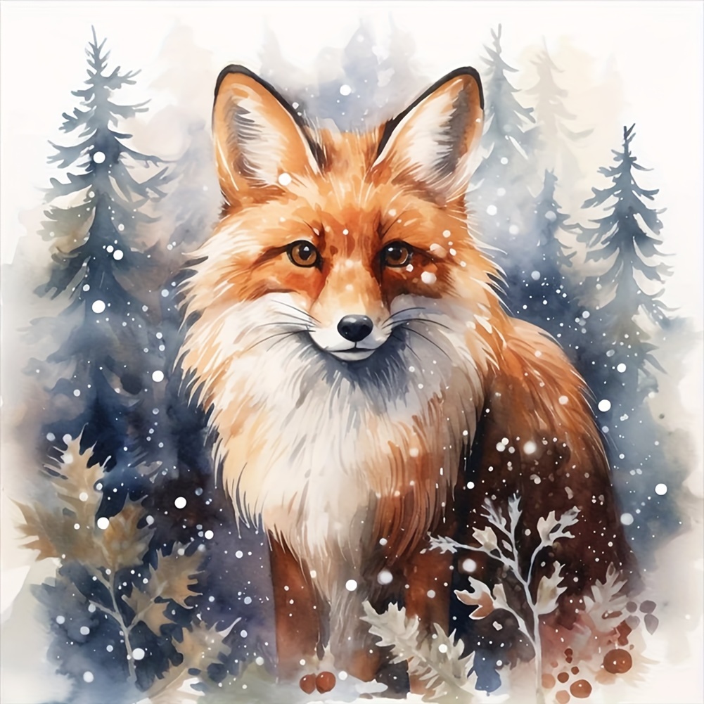 

Fox 5d Diy Diamond Painting Kit - Round Embroidery, Abstract Animal Mosaic Art For Beginners, Ideal For Bedroom & Living Room Decor, 7.87x7.87 Inches, For Return School