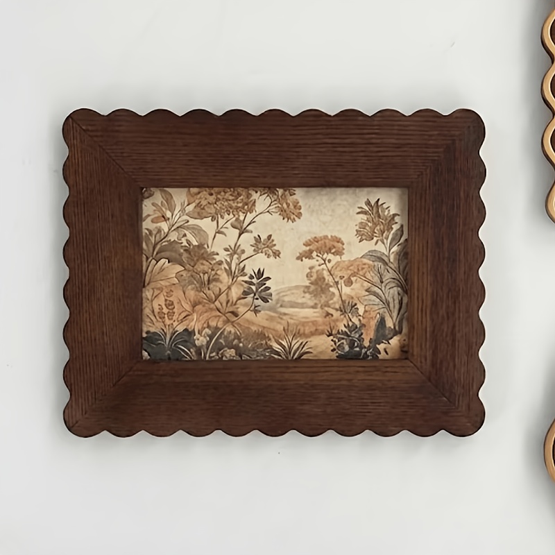 TEMU 1 Cadre Photo en Bois - Cadre Mural Vintage, Convient aux Murs de , Cadeaux de Décoration d'Intérieur, Parfait pour , et les Collègues