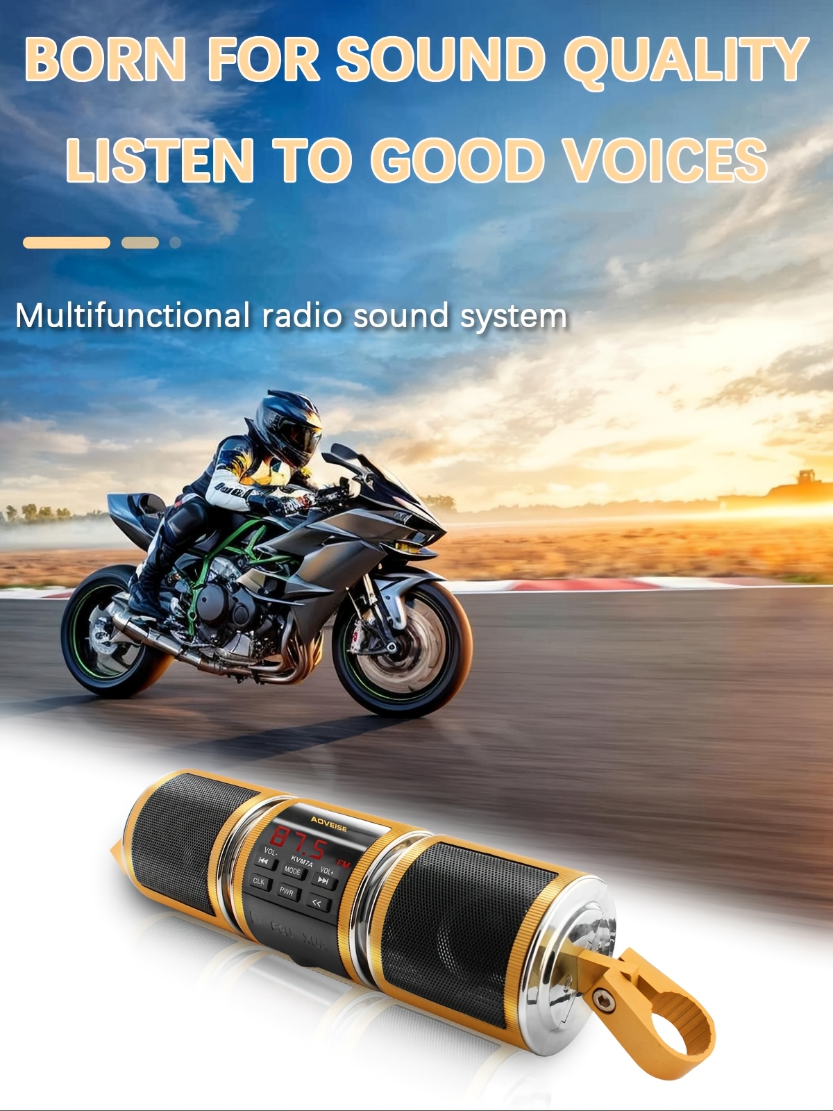 12v wireless motorcycle stereo speakers   built in amplifier great for   motorcycle scooter bike without battery details 0
