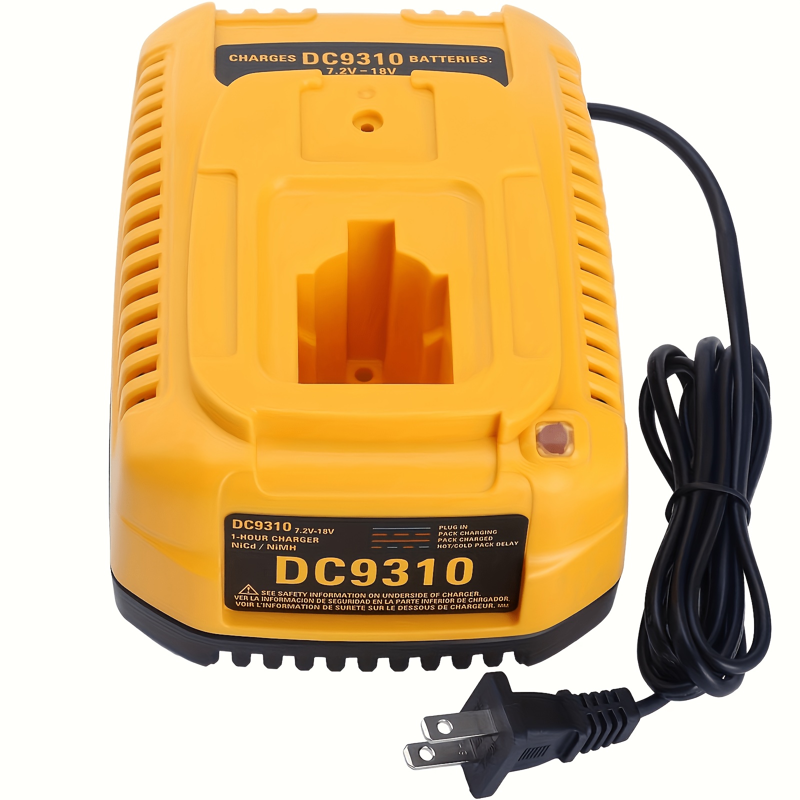 TEMU Dc9310 18v Charger Replacement For 18v Xrp Battery Charger Dw9116 For 7.2v 9.6v 12v 14.4v 18v Xrp Nicd/nimh Battery Dc9098 Dc9096 Dc9091 De9057