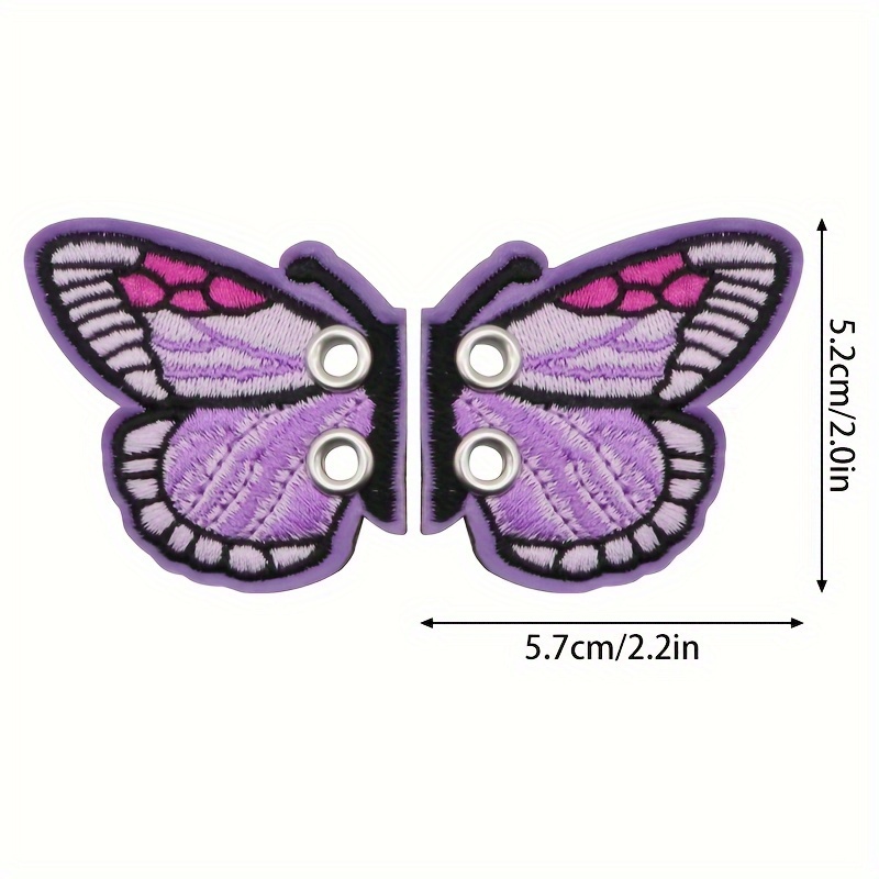 TEMU A Set Of Shoe Charms Featuring Embroidered Wings, Perfect For Summer Vacations, Decorations, And Gifts For Birthdays
