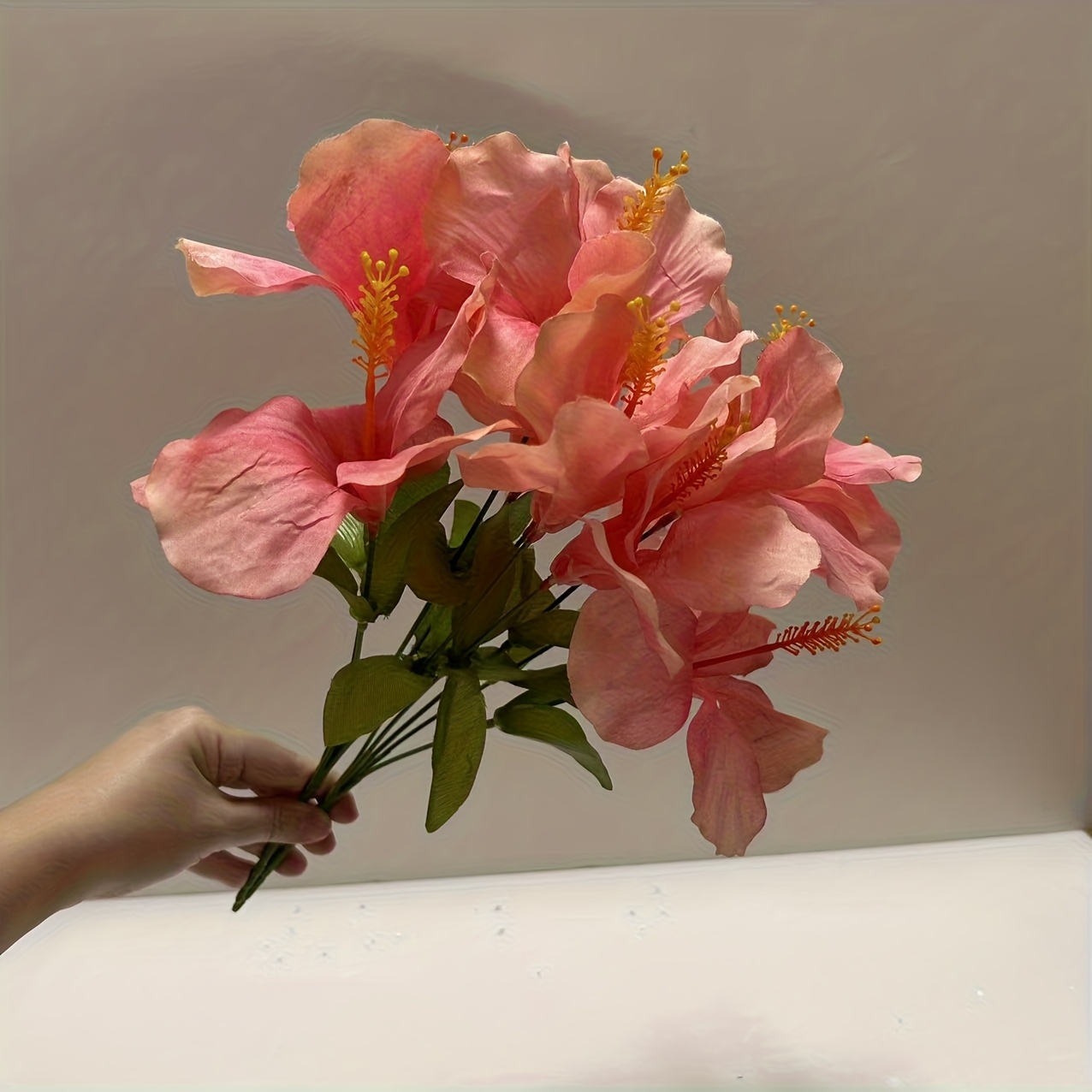 10 hibiskus kunstblumen realistische rote kunstblumen grnen - Temu Germany