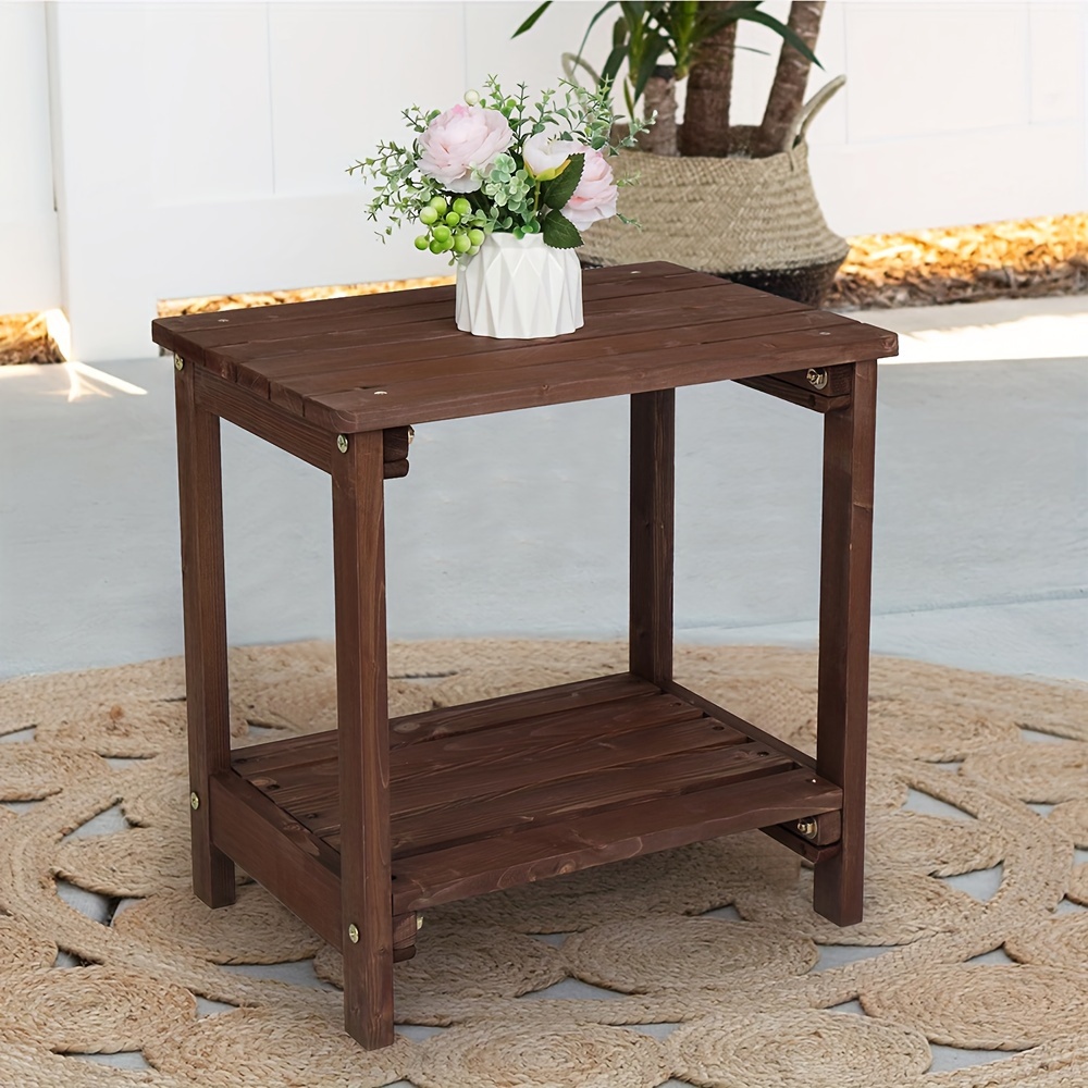 

1pc Side Table, Rectangular Wooden End Table , For