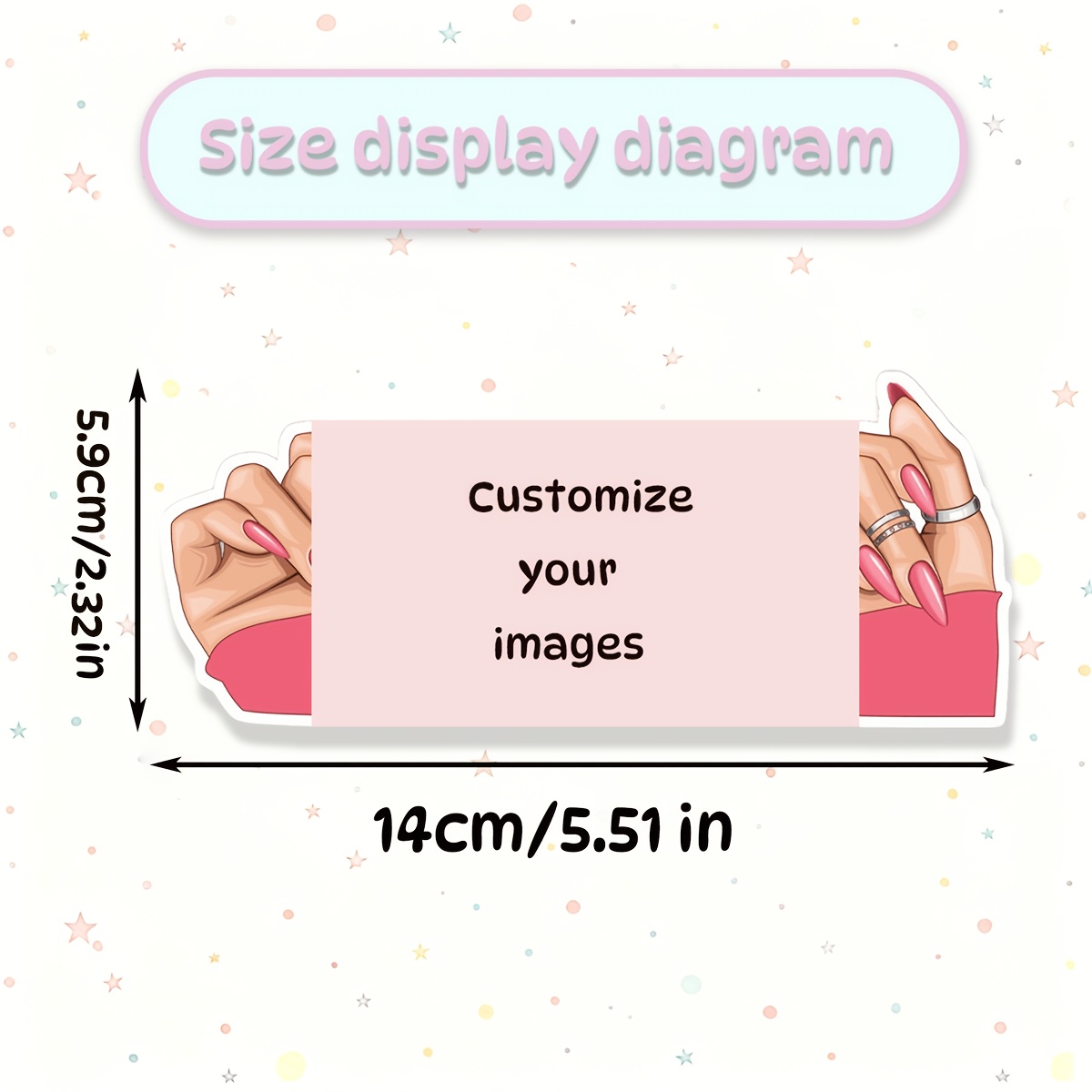 TEMU Biglietto da personalizzato con forma a tema aziendale, immagini personalizzate, design pieghevole color rosa con motivo a trucco per l' della e