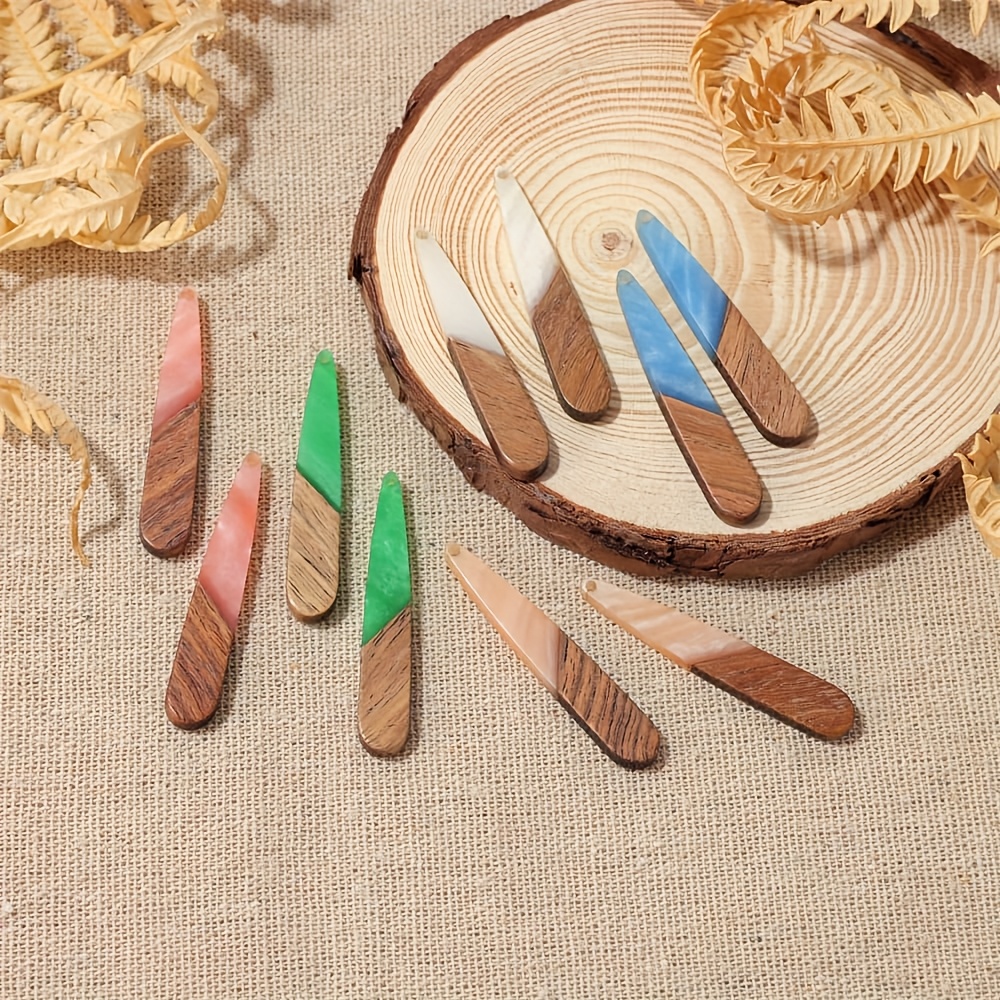 18pcs Fashionable Water Droplet Resin Pendant Set