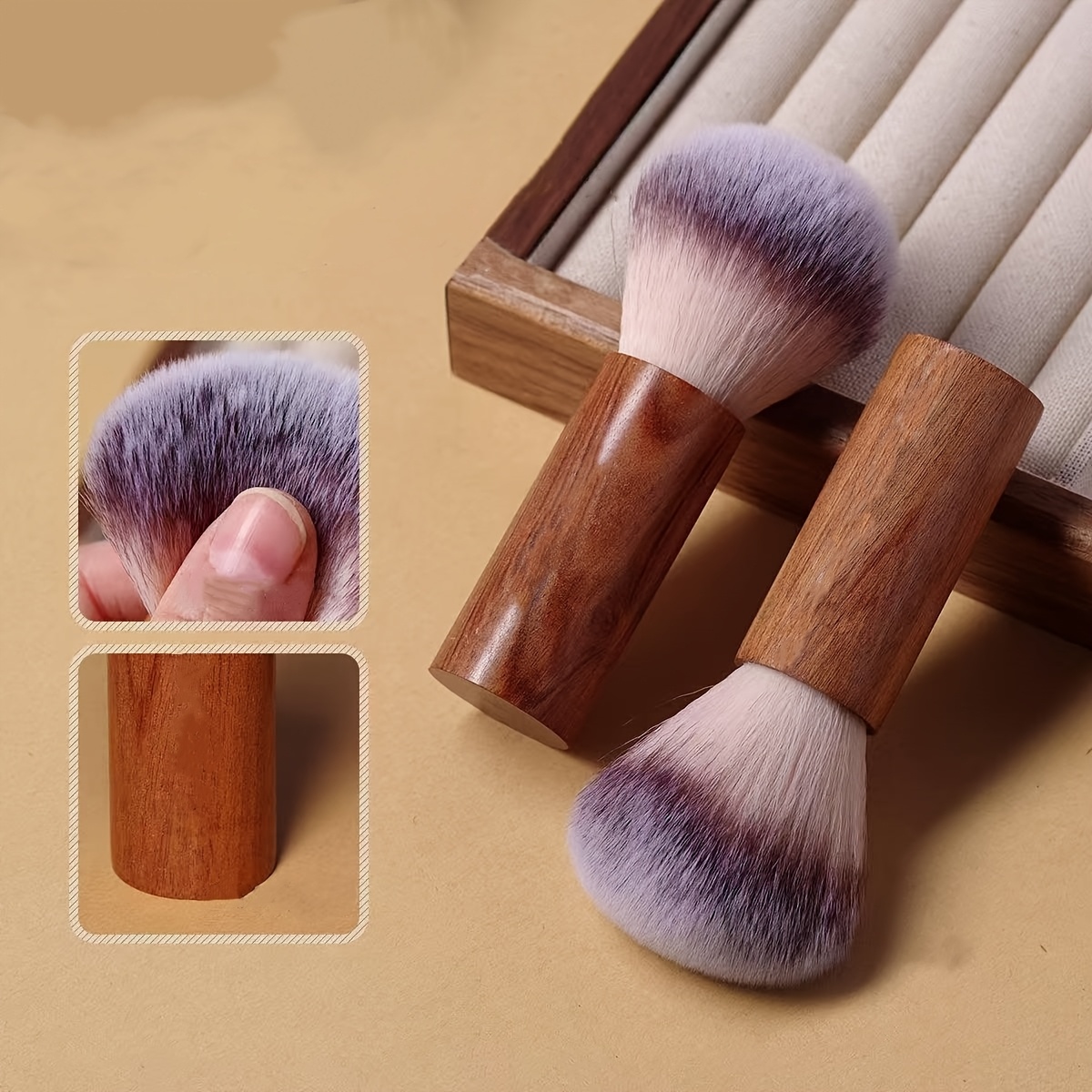 

Professional Nail Dust Brush, Soft Manicure Cleaning Tool, Wooden Handle, Unscented, Nail Art Dust Remover