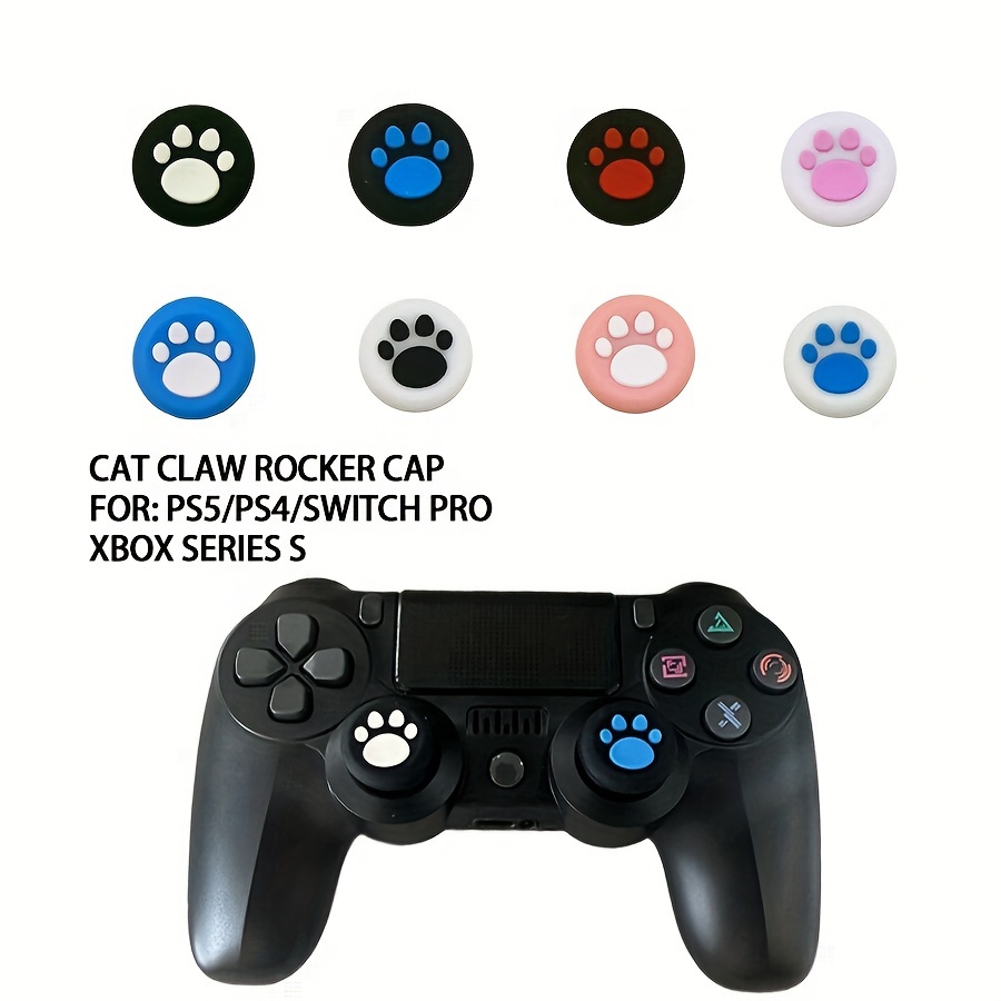 

Compatible With Ps5, Ps4, Switch Pro, And Controllers, Featuring 4 Adorable Cat Paw Designs, Universal Joystick Covers Provide Protection And Button Coverage, Made From Silicone.