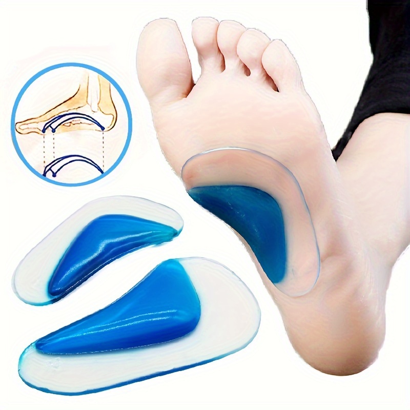   silicone arch support insoles washable reusable     cushions for shoes and boots