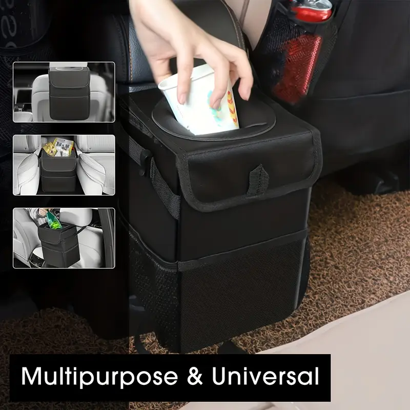 Leakproof Car Trash Can - Auto Garbage Bin for Cars & SUVs Leakproof Car Trash Can - Auto Garbage Bin for Cars & SUVs