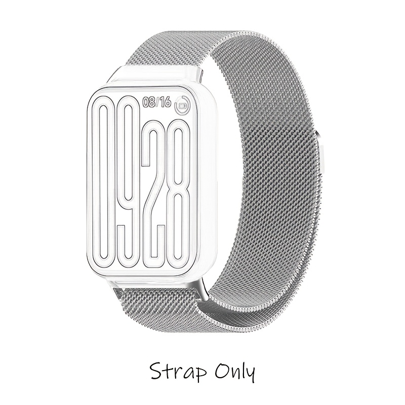 TEMU 1pc Correa/ de Reloj Milanés Compatible con Xiaomi Mi Watch Band 8 Pro/9 Pro/Redmi 4/5/, Correa Ajustable de Malla de Acero Inoxidable, Correa