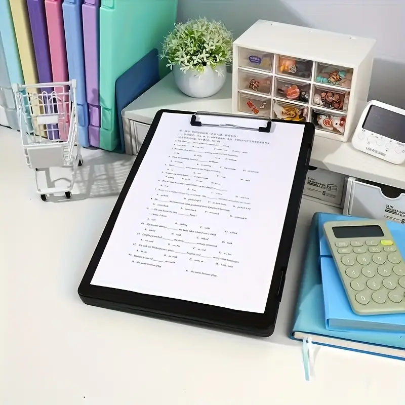 12pcs durable pp a4 clipboards multi color thick file document holders with metal clips for office meetings and writing purple light green Product details 2