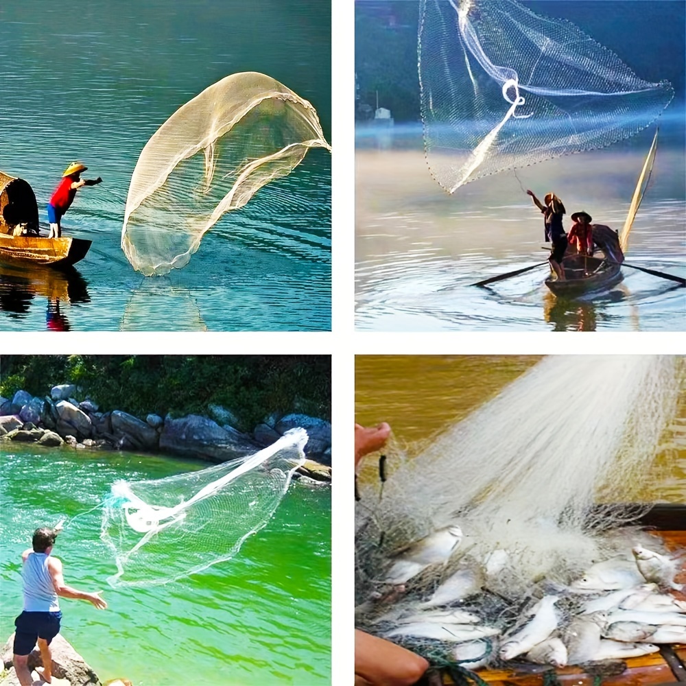 Hand Throwing Fishing Net Catch Fish Fishing Casting Net - Temu United  Kingdom