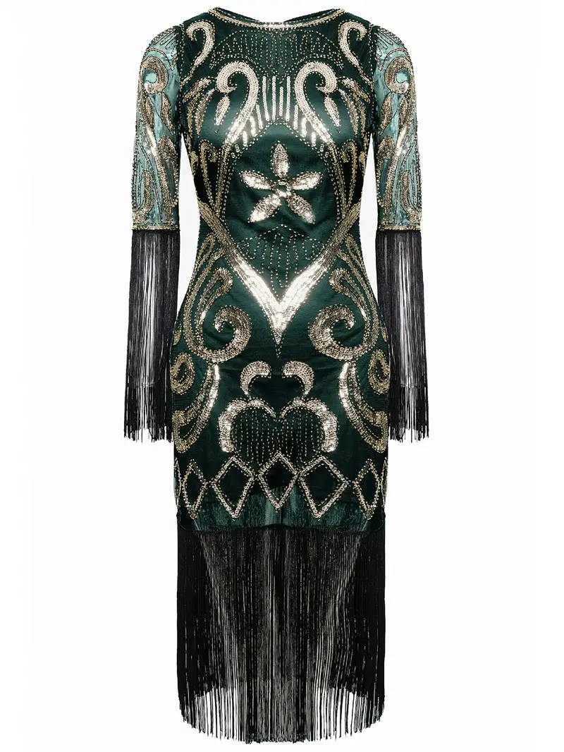 1920s flapper dress long fringe dress roaring 20s - Temu 1920s flapper dress long fringe dress roaring 20s - Temu