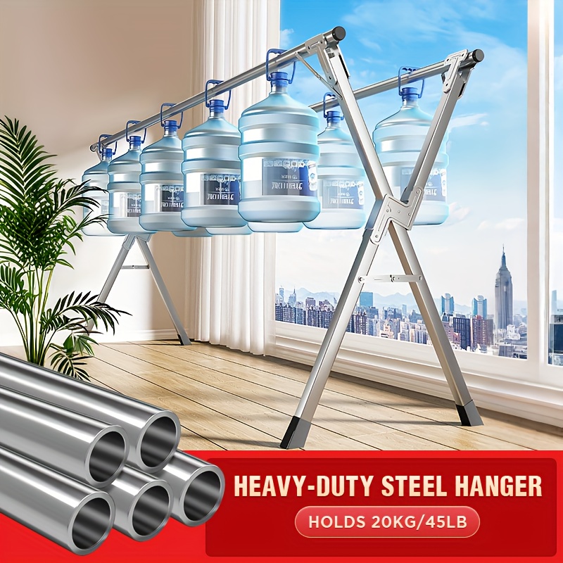 TEMU Collapsible Clothes Drying Stand For Indoor And Outdoor Use, Sturdy Stainless Steel Laundry Drying Rack, Portable Folding Garment Holder, Drying