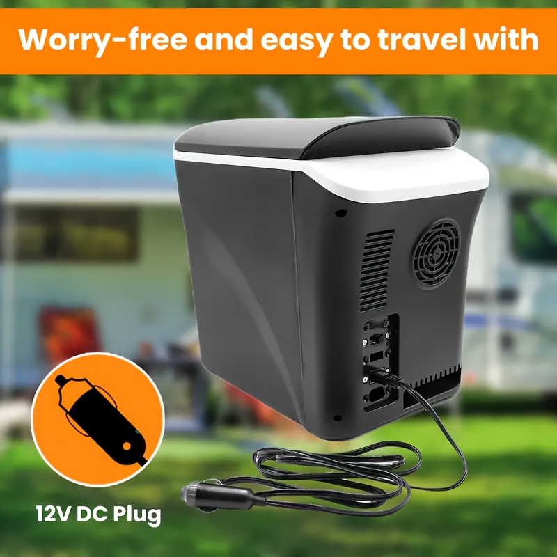 1.98gal Portable Fridge, 12 Volt Car Refrigerator with Cooler and Warmer, Fast Cooling Multifunctional Portable Freezer for Car, RV, Truck, Boat, Van, Travel, Outdoor Camping