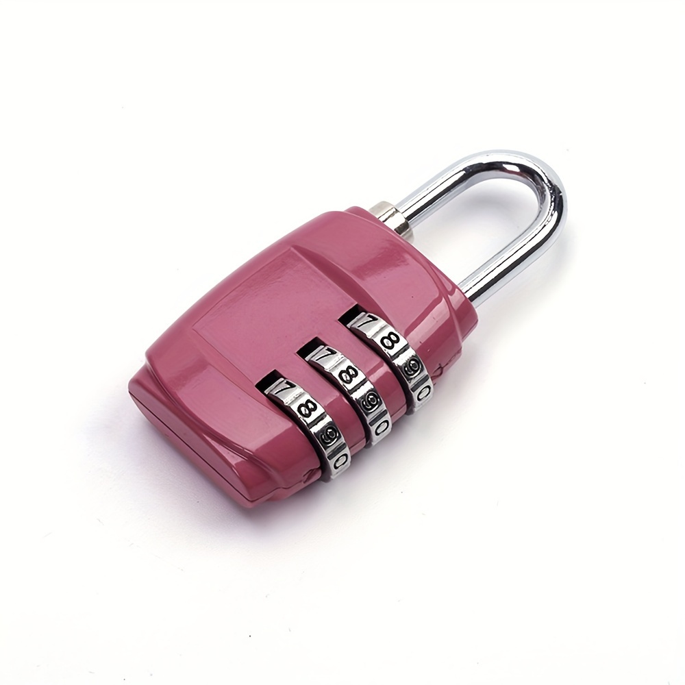 Image of A 3-digit Combination Lock For Luggage, Gym Lockers, And Cabinets, Providing Keyless Security For Your . Durable And Travel-friendly Padlock In Colors.