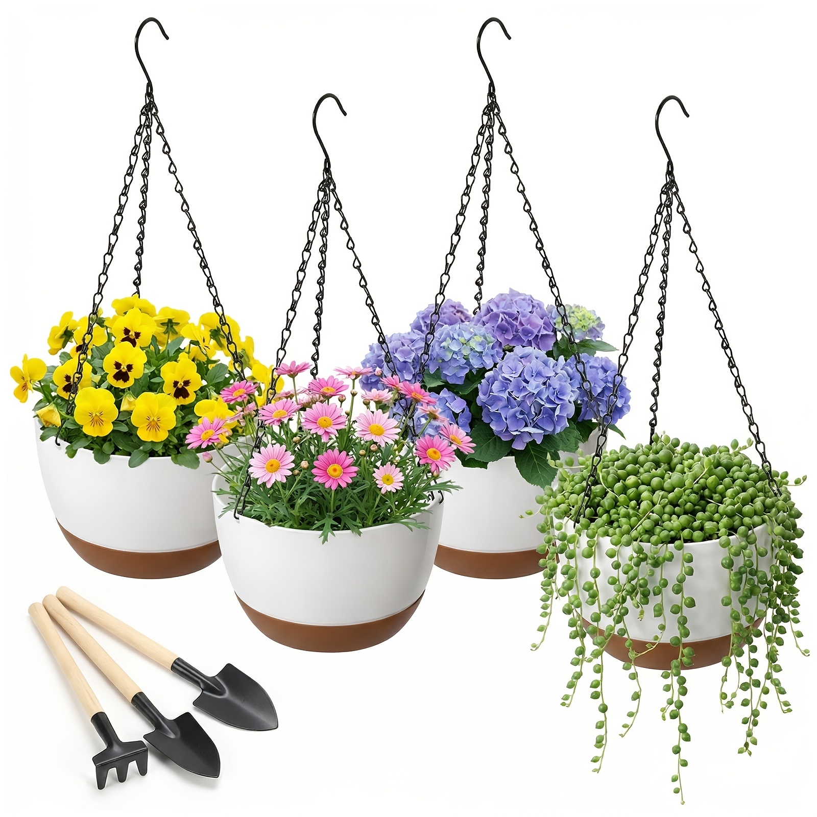 self watering hanging planter sold on Temu United States