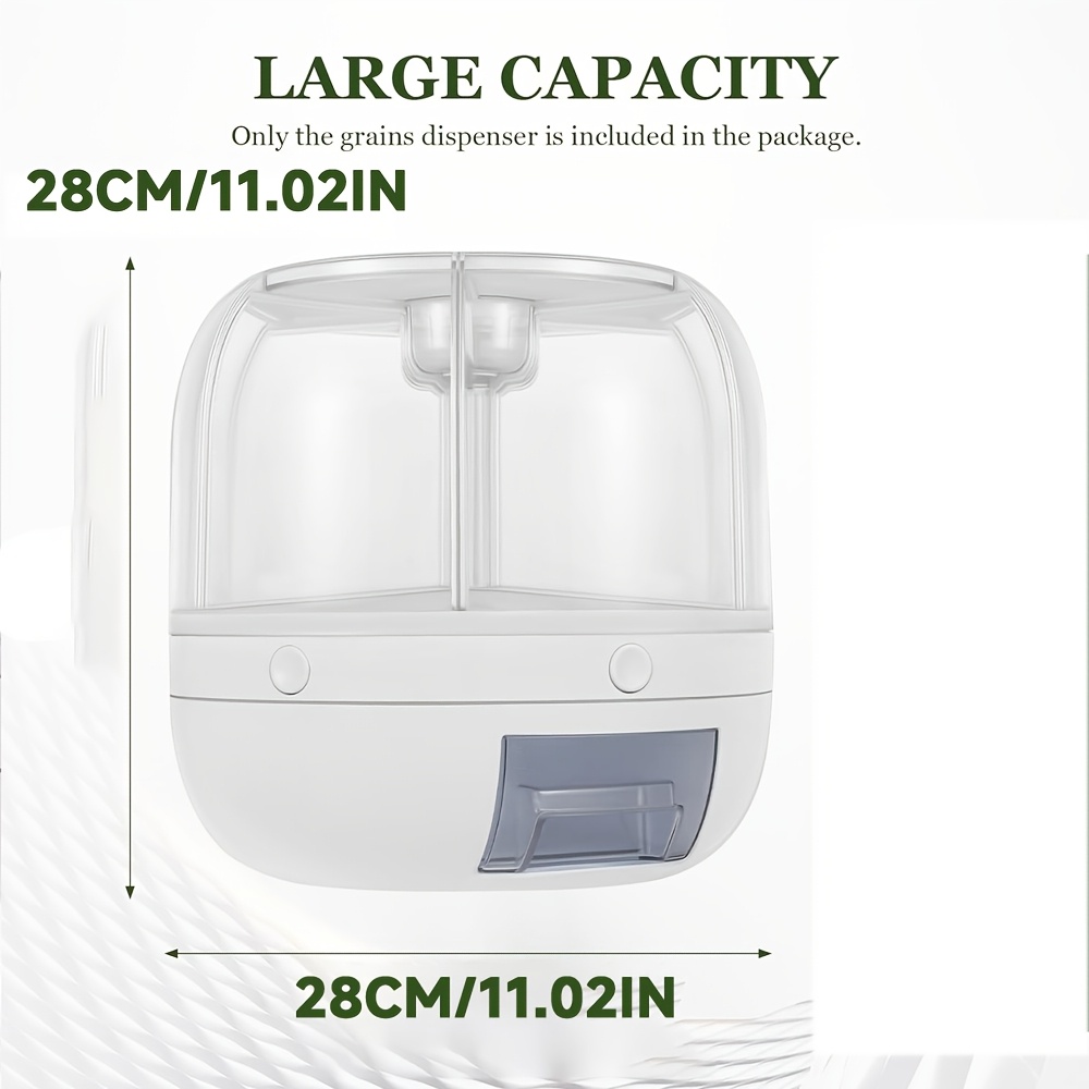 TEMU 6-compartment Rotating Storage Box, Large-capacity Grain Container, Home Insect-proof And Moisture-proof -keeping Jar, Suitable For Storing