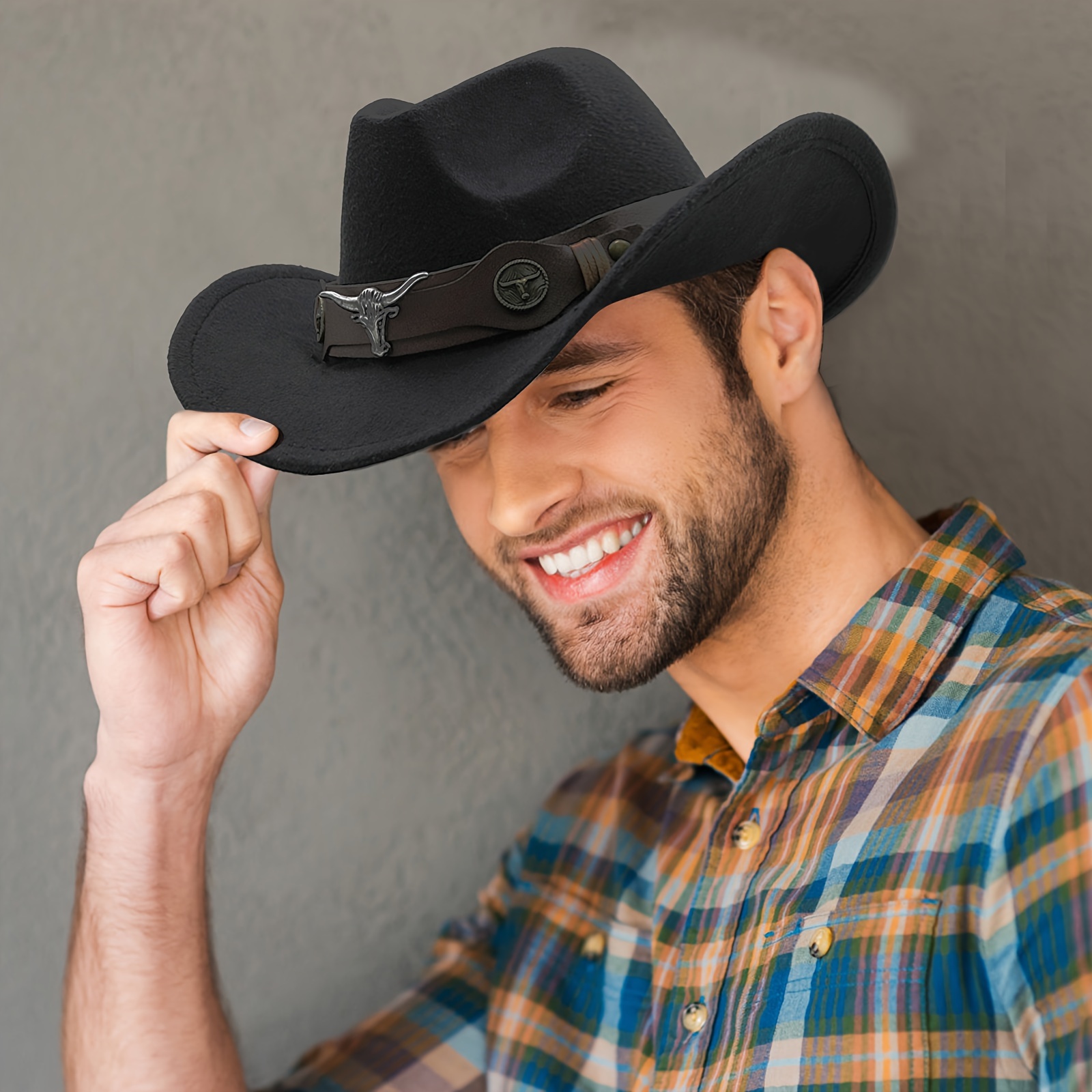 

Cowboy Hat For Women And Men - Straw Cattleman Crease Western Hats With Wide