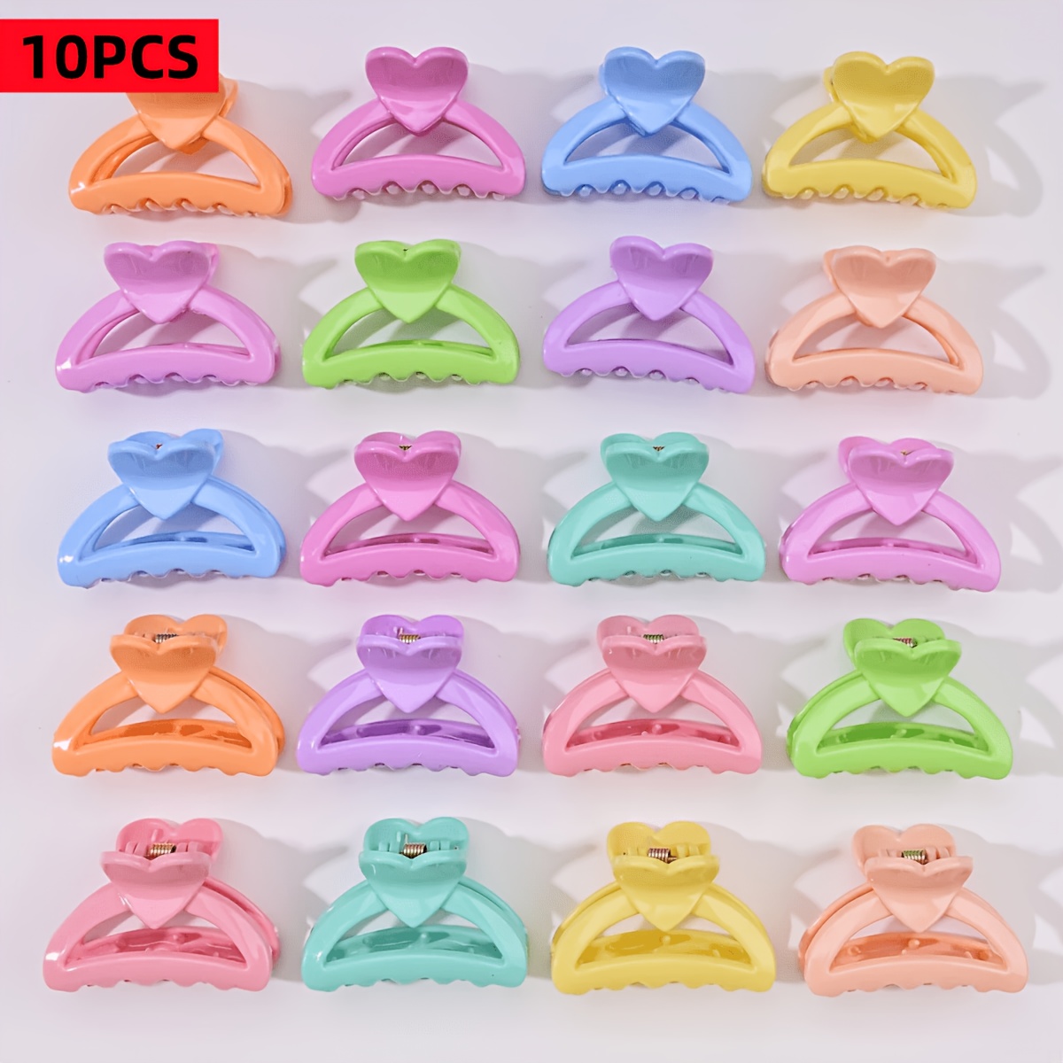 TEMU 10 pezzi di fermagli a artiglio in plastica da 4,5 cm in colori assortiti, fermagli per acconciature a da donna, accessori per lo styling dei