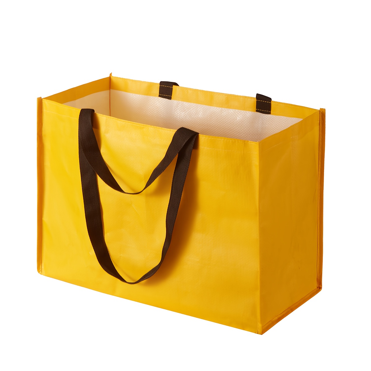 TEMU Heavy-duty Extra-large Capacity Tote Bag, Available In Multiple Colors, Premium Matte Solid-color Shopping Bag. Features A Dual- (long And Short