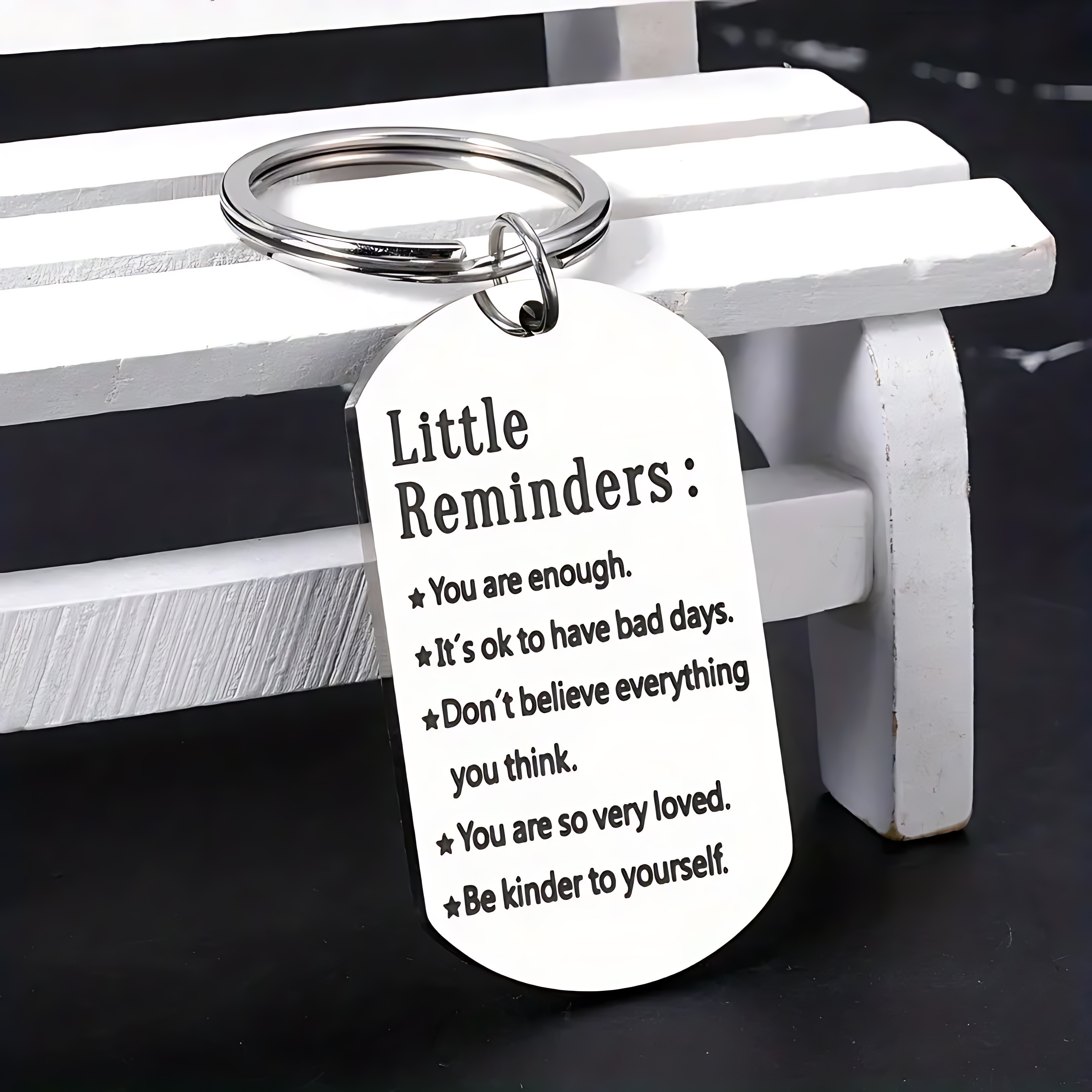 

6pcs Stainless Steel Keychains, Engraved With Motivational Quotes Keychains, /daughters, Birthday, Christmas Gifts