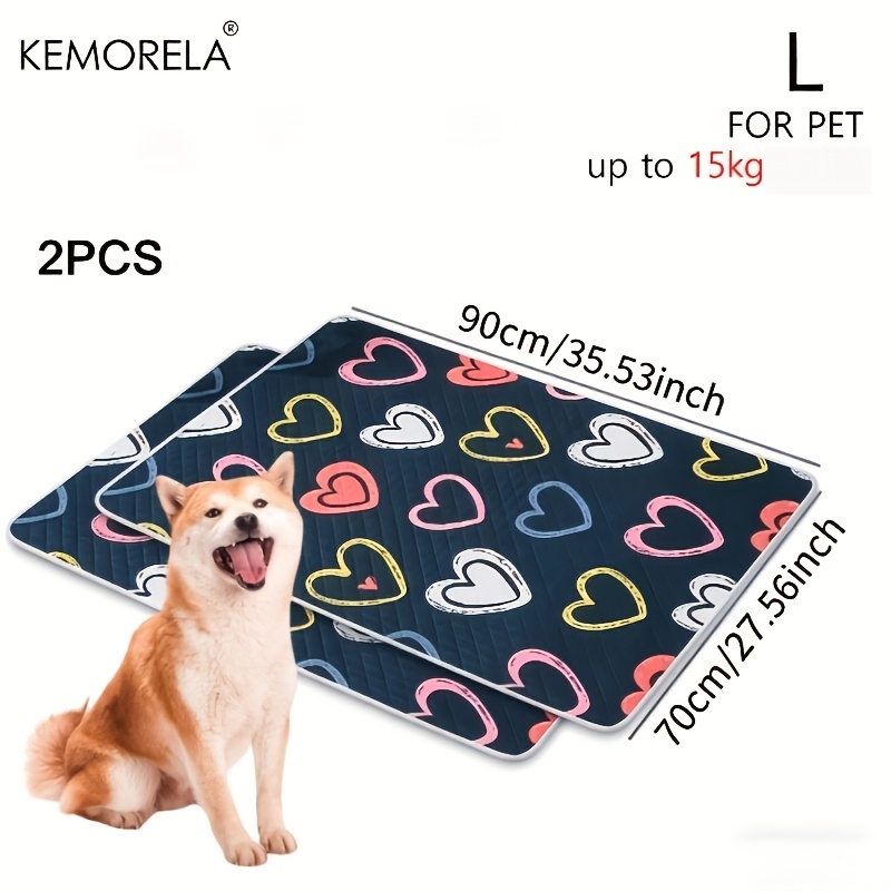 TEMU KEMORELA 2 Pezzi Tappetini Assorbenti per Addestramento Cani, Lavabili, , Superficie Assorbente, Riutilizzabili, Resistenti, Facili da Pulire,
