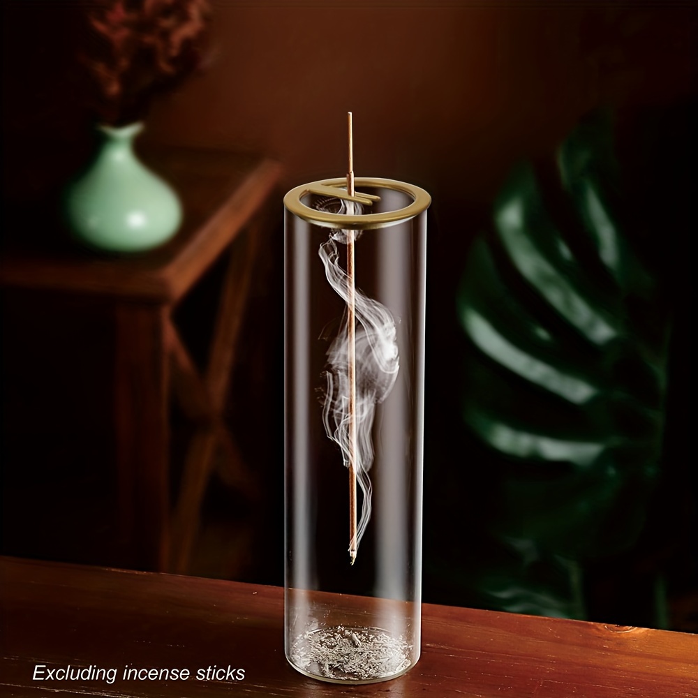 

Modern Detachable Glass Incense Holder: 18cm/7in, 1.0mm-3.0mm, 0.039-0.12inch, Easy To Clean, Dustproof, No Thread, No Feather, Perfect For Home Decor, Yoga, Meditation