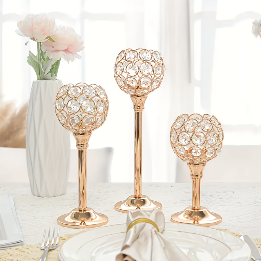 

3pcs Metal - For Dinners, Weddings, And - , Decor ( Not Included)