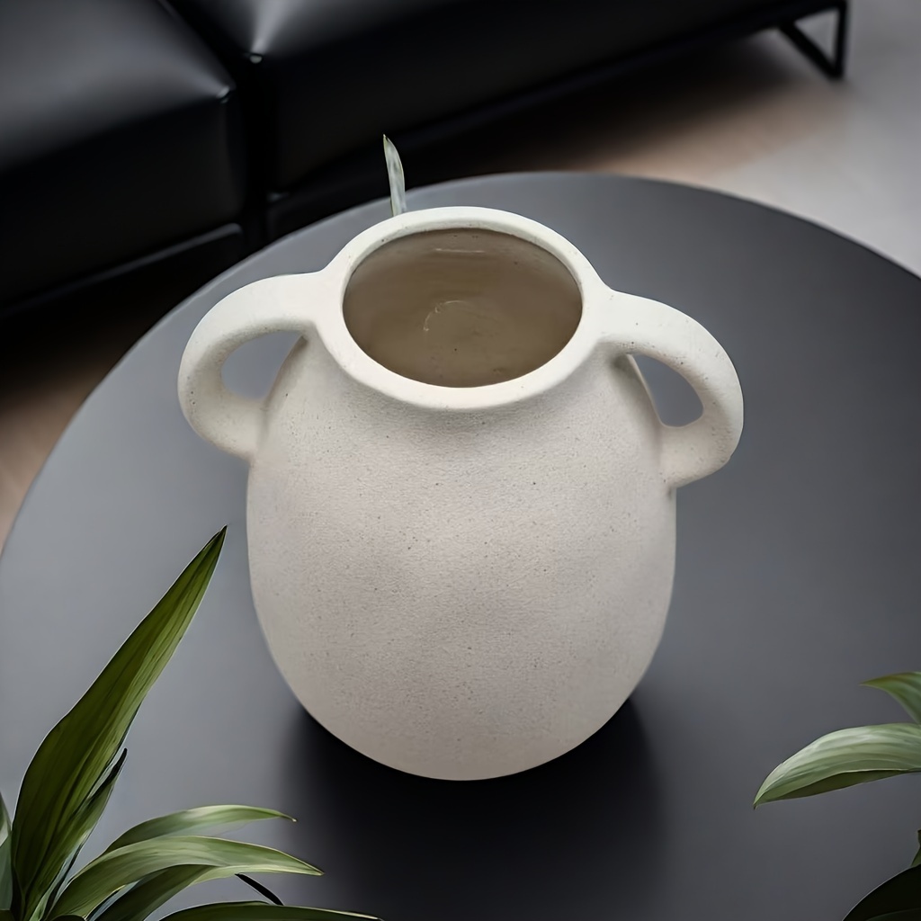 

1pc Of Double-handled Ceramic Vase