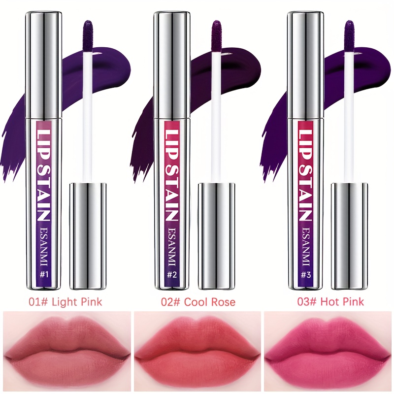 3pcs Lip Tint Set with Tweezer & Lip Brush