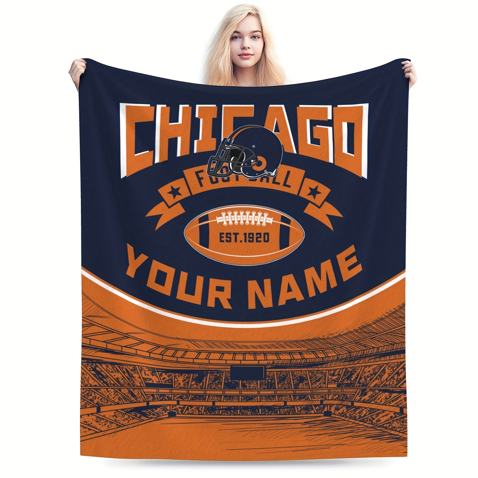 

Fleece Blanket Personalized - Polyester Rectangular For Sofa, Bed & Couch Decor - Fan For Men, Women & Boys