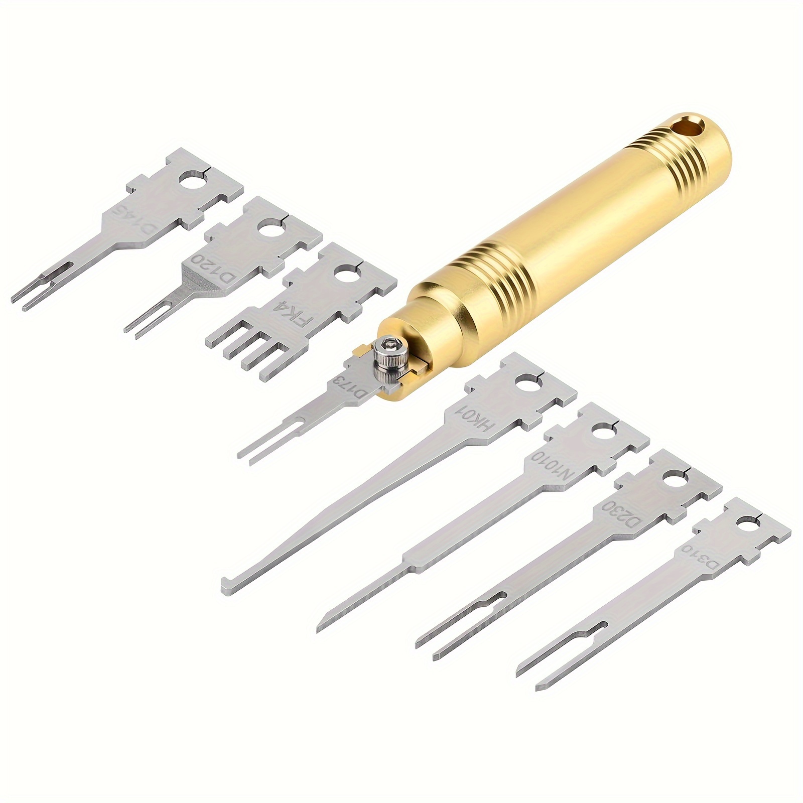 TEMU Electrical Pin Extractor Tool-terminal Removal Tool With 8pcs Replacement Tips, Suitable For Metri Pack, Amp, Connector, Universal Automotive Repair Terminal Release Tool
